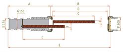 1850 mm - Stavební pouzdro JAP PARALLEL, atypická výška průchodu 2200 - 2700 mm - napište do poznámky - 3